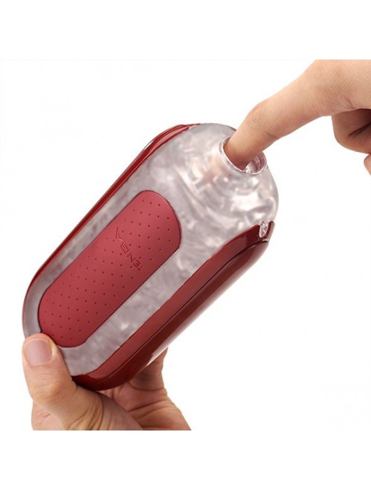 Красный мастурбатор Flip Zero Red   Warmer с подогревом - Tenga - в Южно-Сахалинске купить с доставкой
