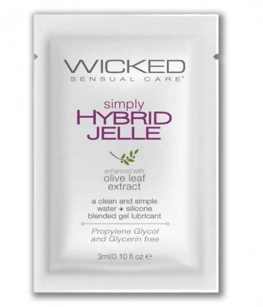 Гель-лубрикант на водно-силиконовой основе Simply Hybrid Jelle - 3 мл. - Wicked - купить с доставкой в Южно-Сахалинске