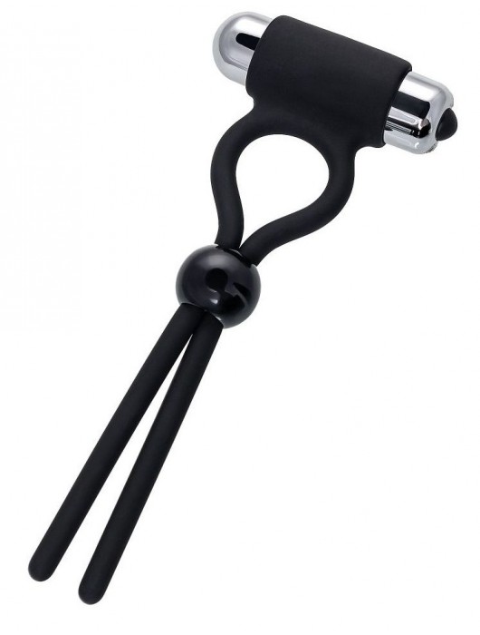 Черное эрекционное лассо Ect с виброэлементом - A-toys - в Южно-Сахалинске купить с доставкой