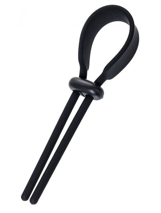 Черное эрекционное лассо на пенис Keb - A-toys - в Южно-Сахалинске купить с доставкой