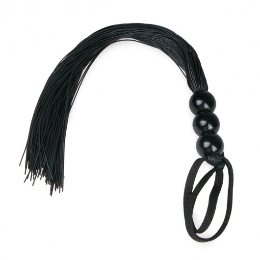 Черная силиконовая плеть Silicone Whip - 32 см. - Easy toys - купить с доставкой в Южно-Сахалинске