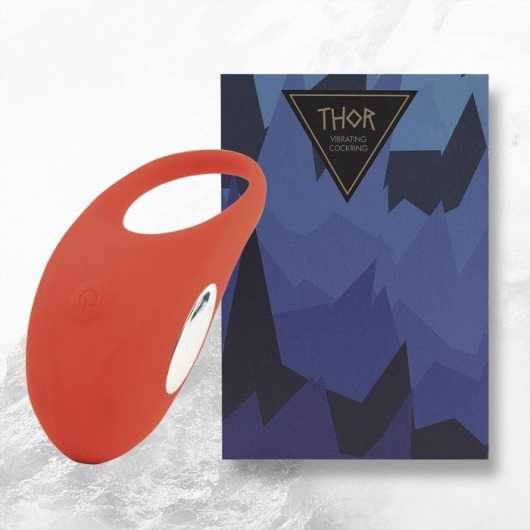 Красное кольцо с вибрацией Thor Cockring - FeelzToys - в Южно-Сахалинске купить с доставкой