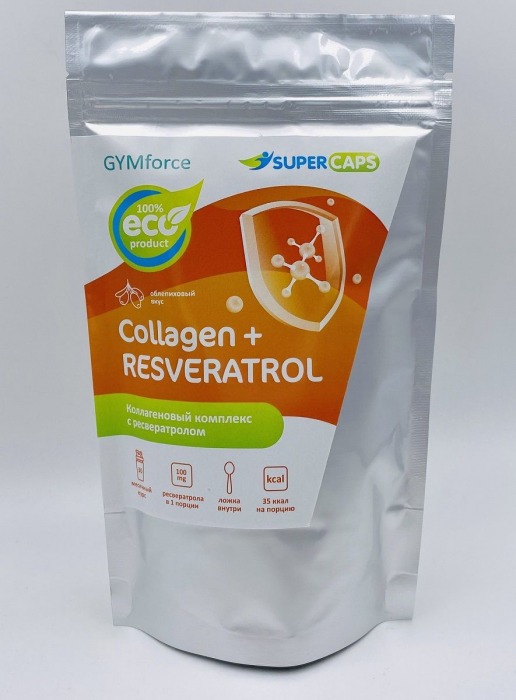 Натуральный коллаген с ресвератролом GYMforce Collagen+ - 150 гр. - SuperCaps - купить с доставкой в Южно-Сахалинске