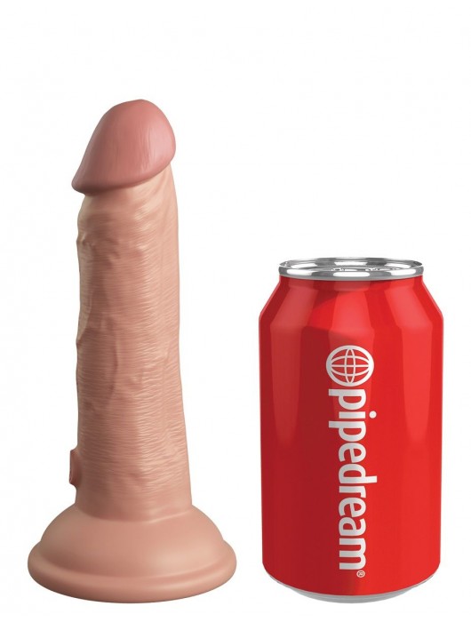 Телесный фаллоимитатор 6  Silicone Dual Density Cock - 17 см. - Pipedream