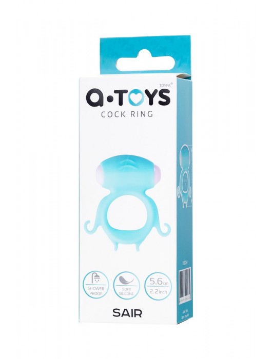 Голубое виброкольцо на пенис Sair - A-toys - в Южно-Сахалинске купить с доставкой