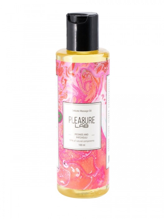 Массажное масло Pleasure Lab Delicate с ароматом пиона и пачули - 100 мл. - Pleasure Lab - купить с доставкой в Южно-Сахалинске