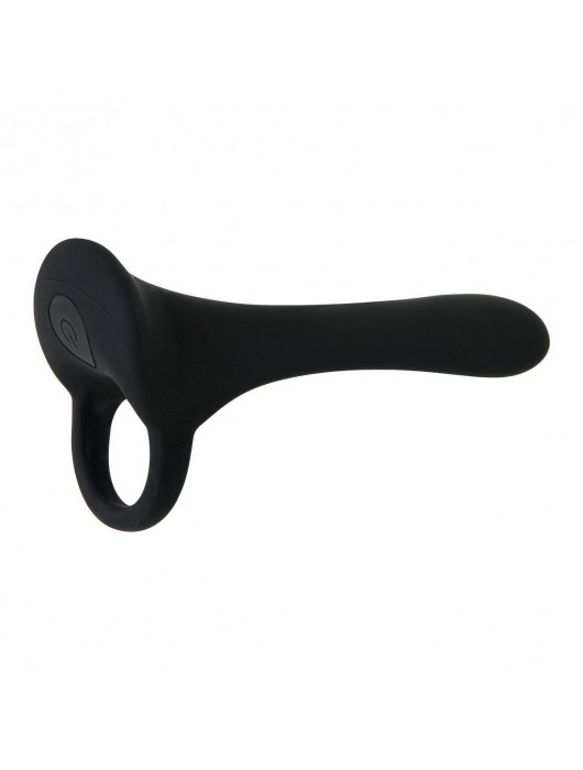 Черная сбруя на пенис с вибрацией Cock Armor - 14 см. - Zero Tolerance - в Южно-Сахалинске купить с доставкой