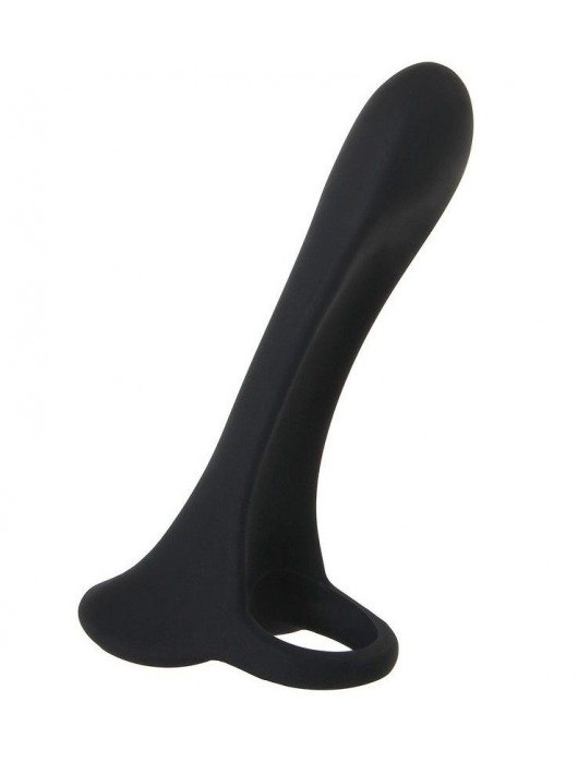 Черная сбруя на пенис с вибрацией Cock Armor - 14 см. - Zero Tolerance - в Южно-Сахалинске купить с доставкой