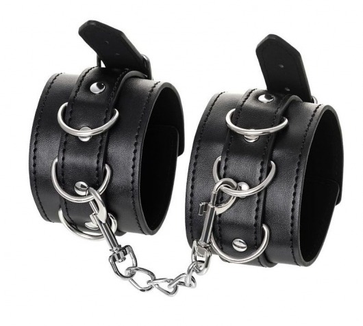 Черные оковы Anonymo из искусственной кожи - ToyFa - купить с доставкой в Южно-Сахалинске