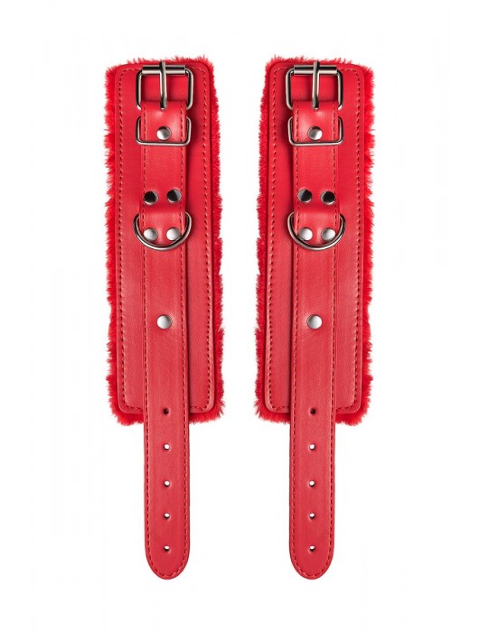 Красные наручники Anonymo из искусственной кожи - ToyFa - купить с доставкой в Южно-Сахалинске