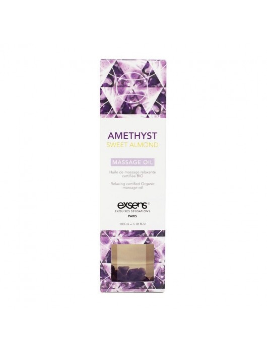 Органическое массажное масло AMETHYST SWEET ALMOND - 100 мл. - Exsens - купить с доставкой в Южно-Сахалинске
