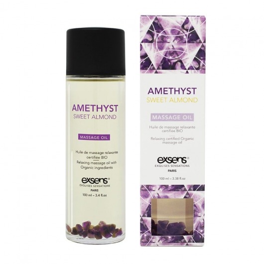 Органическое массажное масло AMETHYST SWEET ALMOND - 100 мл. - Exsens - купить с доставкой в Южно-Сахалинске