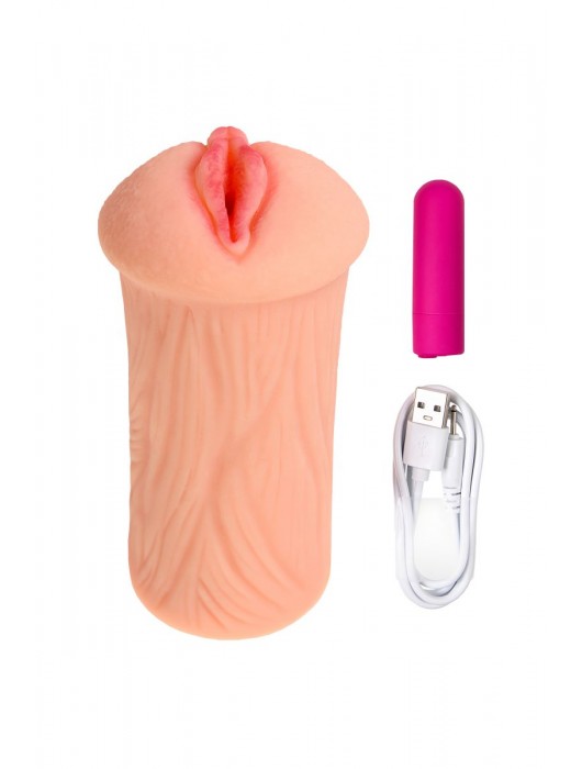 Реалистичный мастурбатор-вагина телесного цвета Elegance.001 с вибрацией - KOKOS - в Южно-Сахалинске купить с доставкой