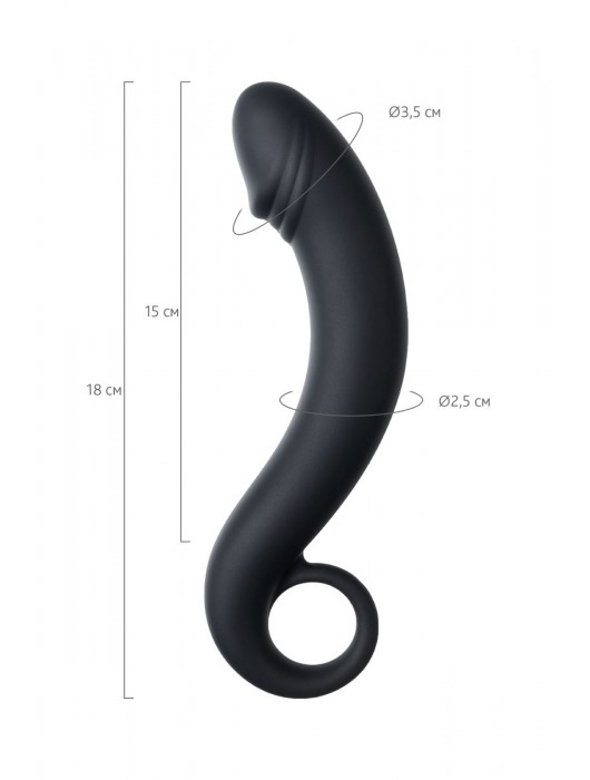 Черный анальный фаллоимитатор Dorado - 18 см. - POPO Pleasure