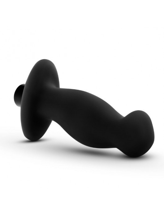 Черный анальный вибромассажёр Silicone Vibrating Prostate Massager 02 - 10,8 см. - Blush Novelties - в Южно-Сахалинске купить с доставкой
