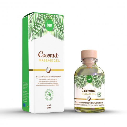 Массажный гель с ароматом кокоса Coconut - 30 мл. - INTT - купить с доставкой в Южно-Сахалинске