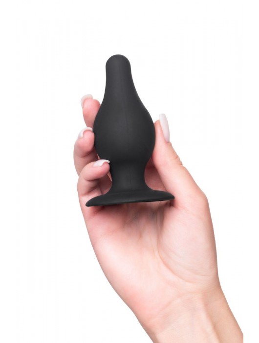 Черная анальная втулка Spade M - 10 см. - Erotist Adult Toys