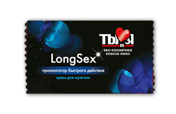 Пролонгирующий крем LongSex в одноразовой упаковке - 1,5 гр. - Биоритм - купить с доставкой в Южно-Сахалинске