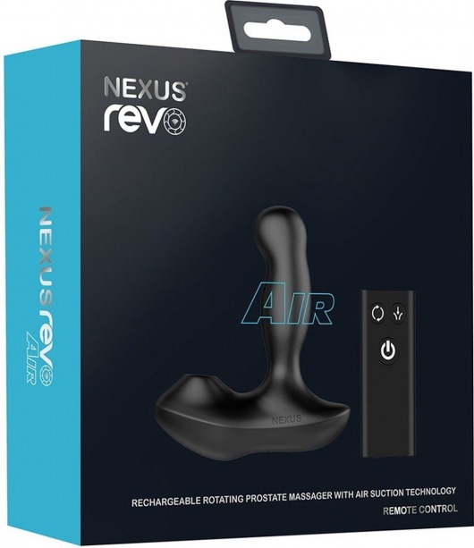 Черный вибратор-ротатор для стимуляции простаты Nexus Revo Air - Nexus Range - в Южно-Сахалинске купить с доставкой