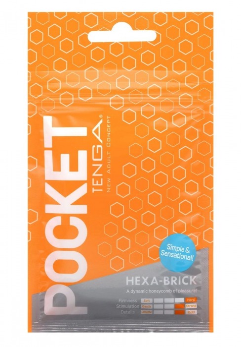 Карманный мастурбатор HEXA-BRICK - Tenga - в Южно-Сахалинске купить с доставкой