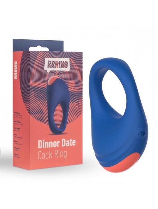 Синее эрекционное кольцо RRRING Dinner Date Cock Ring - FeelzToys - в Южно-Сахалинске купить с доставкой