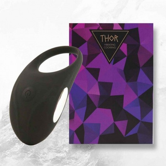 Черное эрекционное виброкольцо Thor Cockring - FeelzToys - в Южно-Сахалинске купить с доставкой