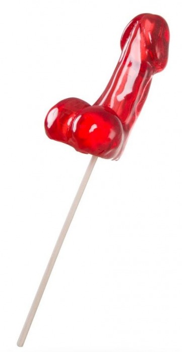 Красный леденец в форме фаллоса со вкусом виски - Sosuчki - купить с доставкой в Южно-Сахалинске