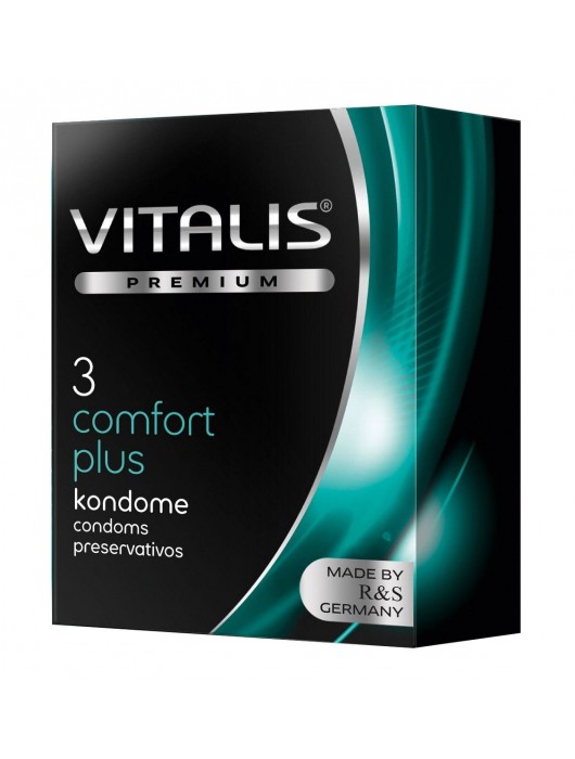 Контурные презервативы VITALIS PREMIUM comfort plus - 3 шт. - Vitalis - купить с доставкой в Южно-Сахалинске