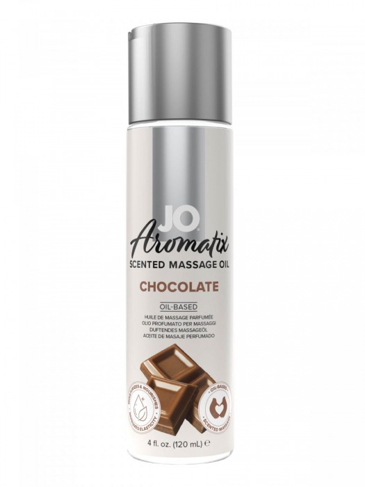 Массажное масло JO Aromatix Massage Oil Chocolate с ароматом шоколада - 120 мл. - System JO - купить с доставкой в Южно-Сахалинске