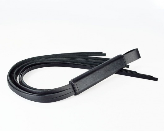 Черная кожаная плеть  Клео  - 60 см. - Sitabella - купить с доставкой в Южно-Сахалинске