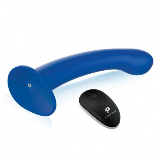 Синяя насадка Remote Control P-Spot G-Spot с черными трусиками - 20 см. - Pegasus - купить с доставкой в Южно-Сахалинске