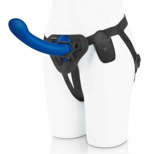 Синяя насадка Remote Control P-Spot G-Spot с черными трусиками - 20 см. - Pegasus - купить с доставкой в Южно-Сахалинске