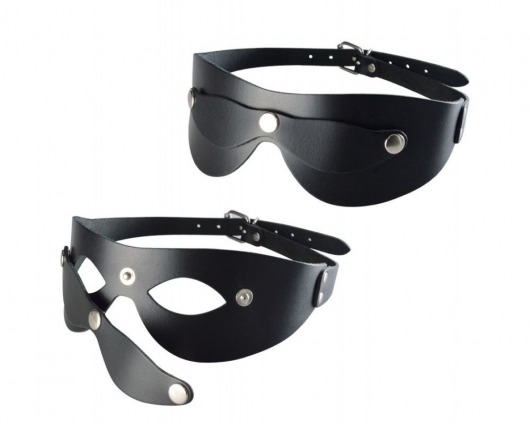 Черная кожаная маска  Новичок - Sitabella - купить с доставкой в Южно-Сахалинске