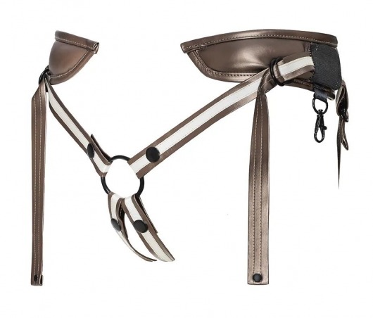 Бронзовый пояс для насадок Desirous Harness - Strap-on-me - купить с доставкой в Южно-Сахалинске