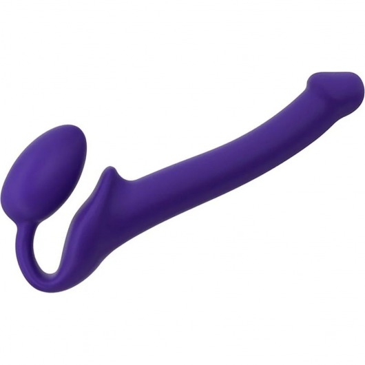 Фиолетовый безремневой страпон Silicone Bendable Strap-On - size S - Strap-on-me - купить с доставкой в Южно-Сахалинске