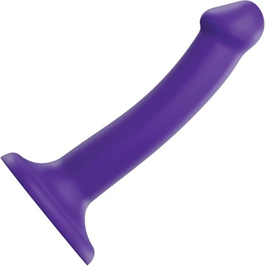 Фиолетовый фаллоимитатор-насадка Strap-On-Me Dildo Dual Density size S - 17 см. - Strap-on-me - купить с доставкой в Южно-Сахалинске