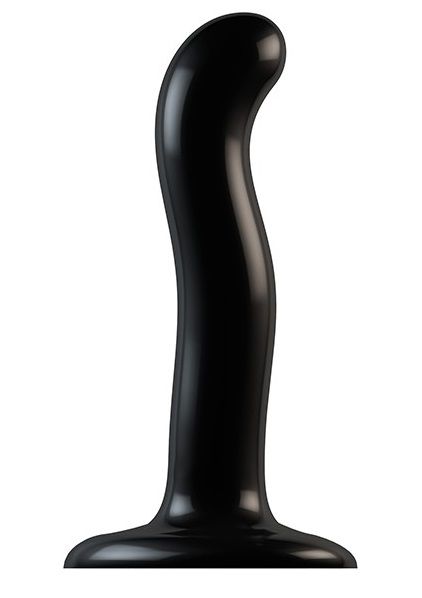 Черный фаллоимитатор-насадка Strap-On-Me P G spot Dildo size S - 16,4 см. - Strap-on-me - купить с доставкой в Южно-Сахалинске