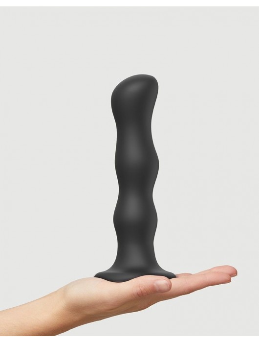 Черная насадка Strap-On-Me Dildo Geisha Balls size XL - Strap-on-me - купить с доставкой в Южно-Сахалинске