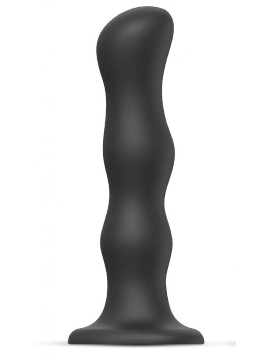 Черная насадка Strap-On-Me Dildo Geisha Balls size XL - Strap-on-me - купить с доставкой в Южно-Сахалинске