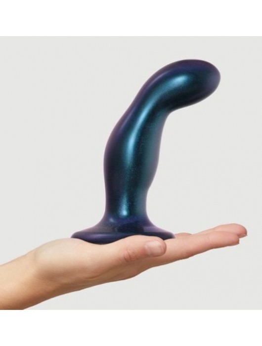 Темно-синяя насадка Strap-On-Me Dildo Plug Snaky size M - Strap-on-me - купить с доставкой в Южно-Сахалинске
