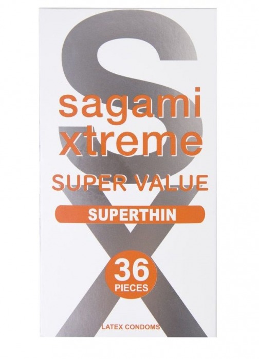 Ультратонкие презервативы Sagami Xtreme Superthin - 36 шт. - Sagami - купить с доставкой в Южно-Сахалинске
