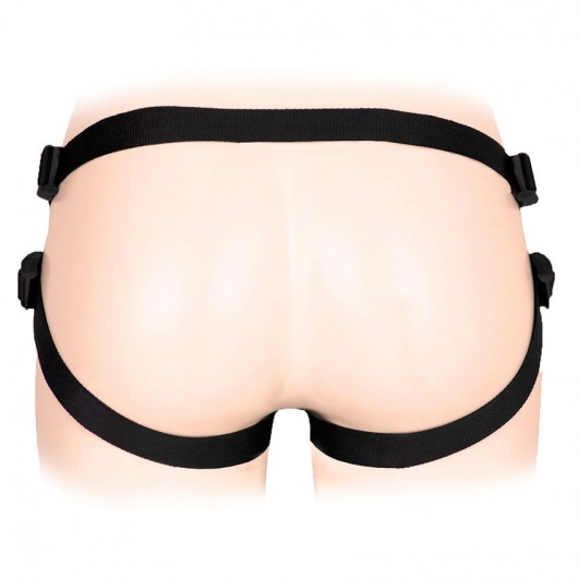 Черные трусики для страпона в комплекте с коннектором и насадкой - Notabu - купить с доставкой в Южно-Сахалинске