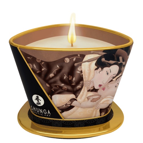 Массажная свеча Intoxicatin Chocolate с ароматом шоколада - 170 мл. - Shunga - купить с доставкой в Южно-Сахалинске