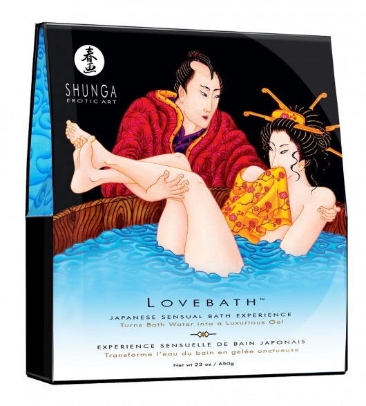 Соль для ванны Lovebath Ocean temptation, превращающая воду в гель - 650 гр. - Shunga - купить с доставкой в Южно-Сахалинске