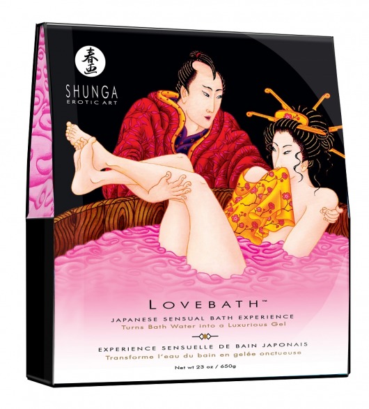 Соль для ванны Lovebath Dragon Fruit, превращающая воду в гель - 650 гр. - Shunga - купить с доставкой в Южно-Сахалинске