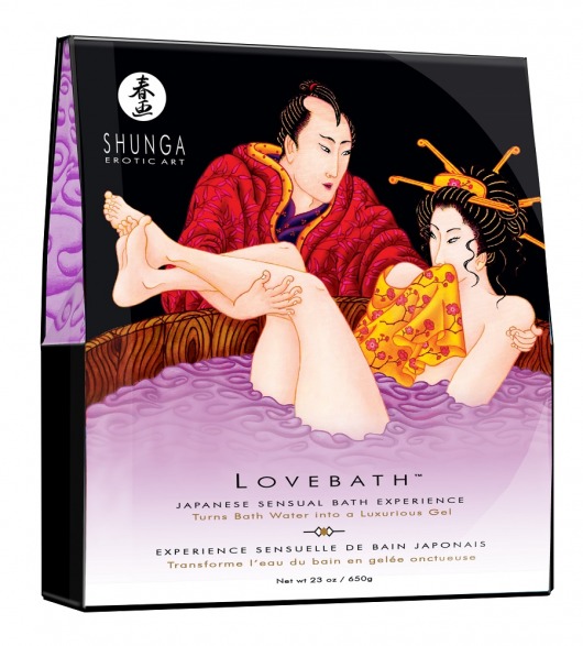 Соль для ванны Lovebath Sensual lotus, превращающая воду в гель - 650 гр. - Shunga - купить с доставкой в Южно-Сахалинске