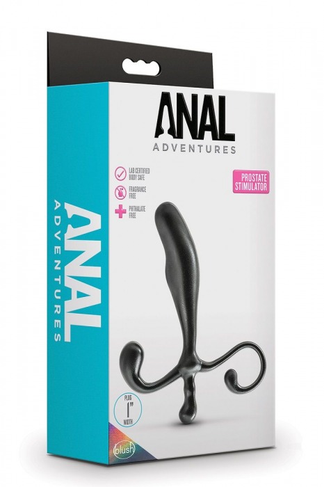 Черный стимулятор простаты Prostate Stimulator - 12,7 см. - Blush Novelties - в Южно-Сахалинске купить с доставкой