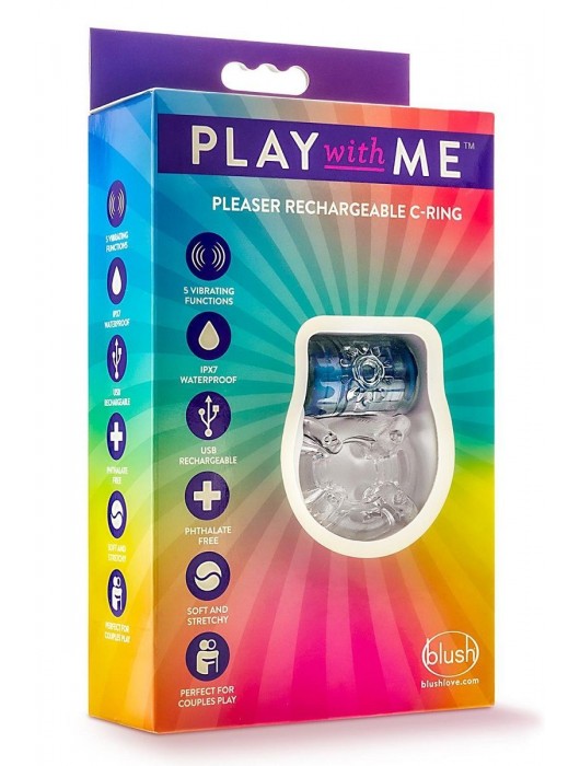 Фиолетовое эрекционное виброкольцо Pleaser Rechargeable C-Ring - Blush Novelties - в Южно-Сахалинске купить с доставкой