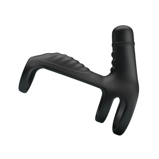 Черная вибронасадка на пенис Vibrating Penis Sling - Baile - в Южно-Сахалинске купить с доставкой