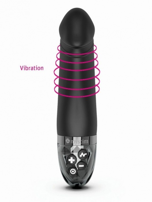 Черный вибратор с электростимуляцией Real Deal Neal - 16,5 см. - MyStim - купить с доставкой в Южно-Сахалинске